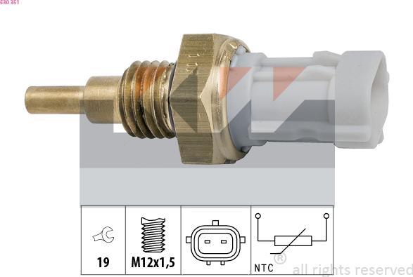 KW 530 351 - Sensor, oil temperature car-mod.net
