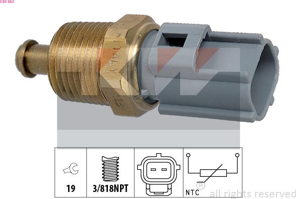KW 530 363 - Sensor, oil temperature car-mod.net