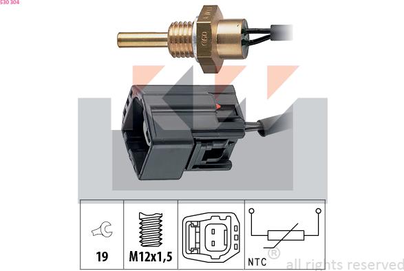 KW 530 304 - Coolant temperature Sensor car-mod.net