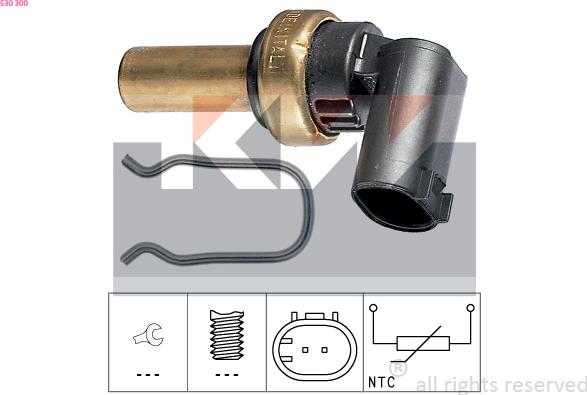 KW 530 300 - Sensor, oil temperature car-mod.net