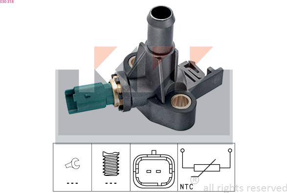 KW 530 318 - Coolant temperature Sensor car-mod.net