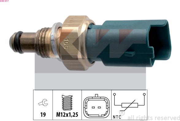 KW 530 317 - Coolant temperature Sensor car-mod.net