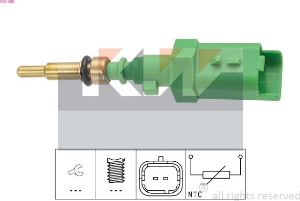 KW 530 385 - Coolant temperature Sensor car-mod.net