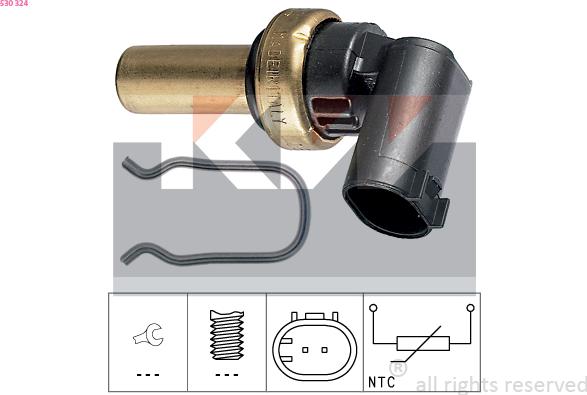 KW 530 324 - Coolant temperature Sensor car-mod.net