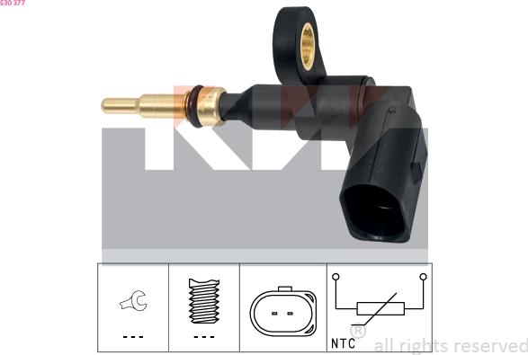 KW 530 377 - Coolant temperature Sensor car-mod.net