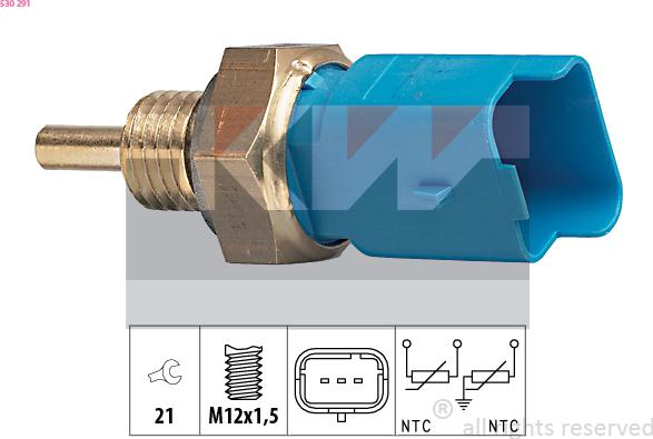 KW 530 291 - Coolant temperature Sensor car-mod.net