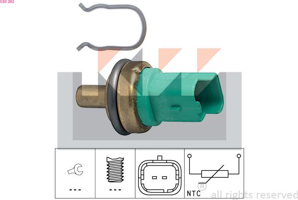 KW 530 292 - Sensor, oil temperature car-mod.net