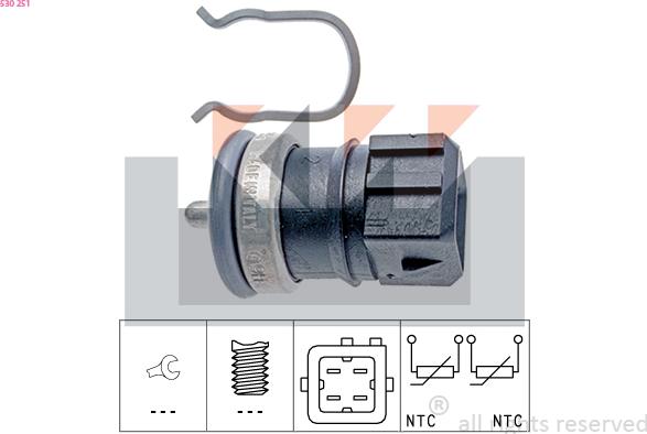 KW 530 251 - Coolant temperature Sensor car-mod.net