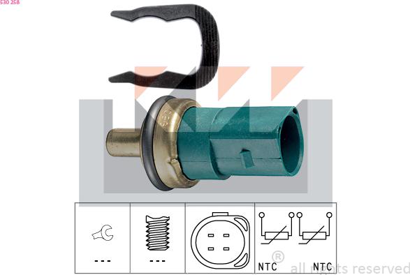 KW 530 258 - Coolant temperature Sensor car-mod.net