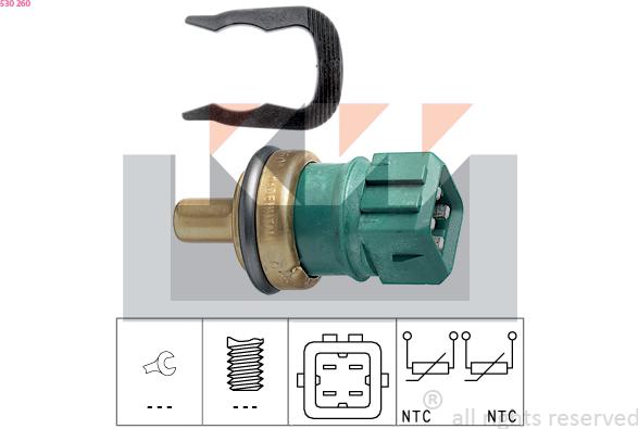 KW 530 260 - Coolant temperature Sensor car-mod.net