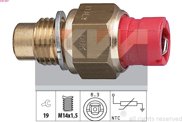 KW 530 267 - Sensor, oil temperature car-mod.net