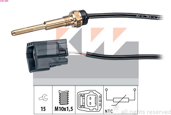 KW 530 289 - Coolant temperature Sensor car-mod.net