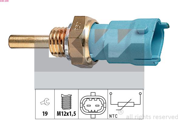 KW 530 239 - Sensor, oil temperature car-mod.net