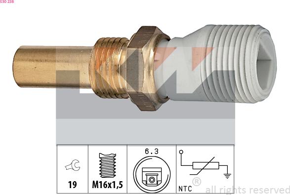 KW 530 238 - Coolant temperature Sensor car-mod.net