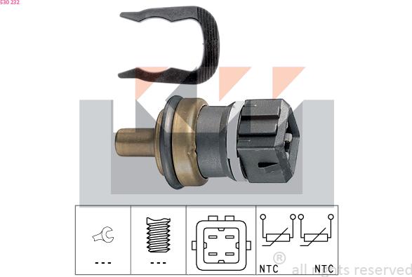 KW 530 232 - Coolant temperature Sensor car-mod.net