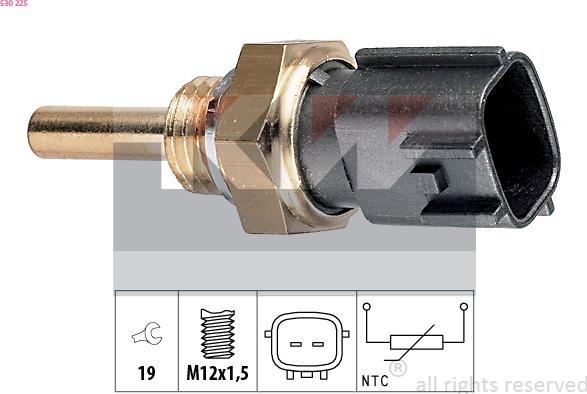 KW 530 225 - Sensor, oil temperature car-mod.net