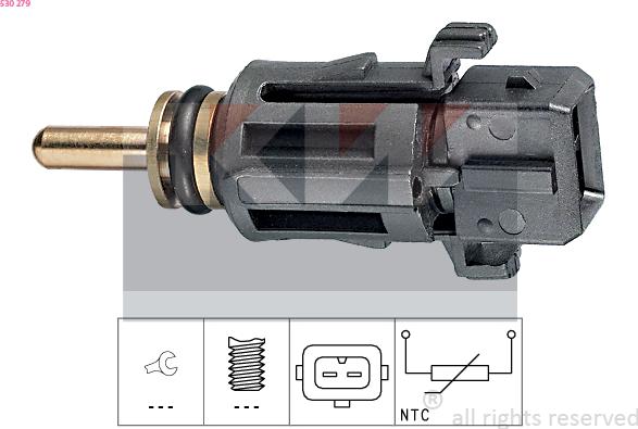 KW 530 279 - Coolant temperature Sensor car-mod.net