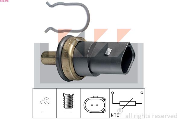 KW 530 278 - Coolant temperature Sensor car-mod.net