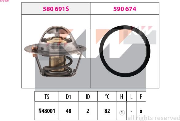 KW 579 999 - Coolant thermostat / housing car-mod.net