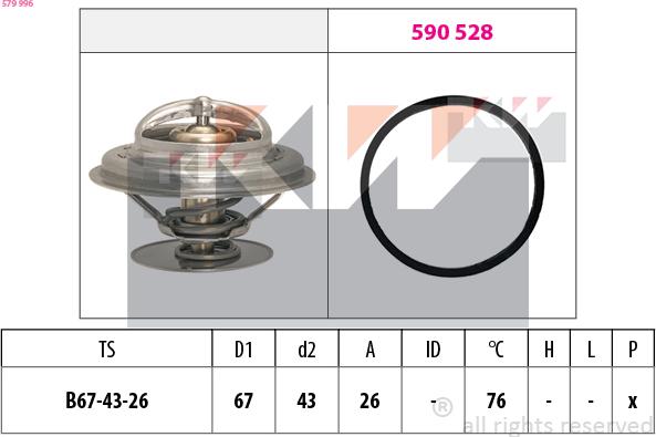 KW 579 996 - Coolant thermostat / housing car-mod.net