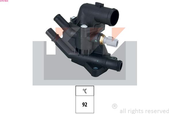 KW 579 950 - Coolant thermostat / housing car-mod.net