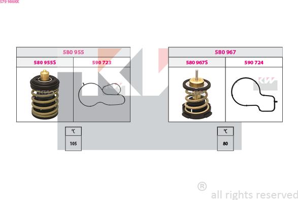 KW 579 986KK - Coolant thermostat / housing car-mod.net