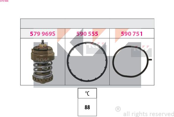 KW 579 988 - Coolant thermostat / housing car-mod.net