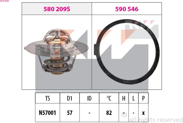 KW 579 938 - Coolant thermostat / housing car-mod.net
