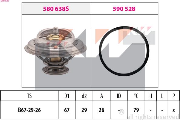 KW 579 937 - Coolant thermostat / housing car-mod.net