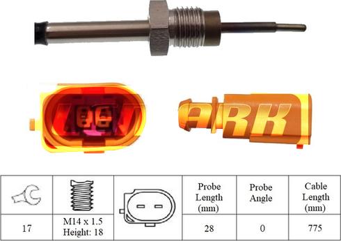 LEMARK LXT147 - Sensor of exhaust gas Temperature car-mod.net