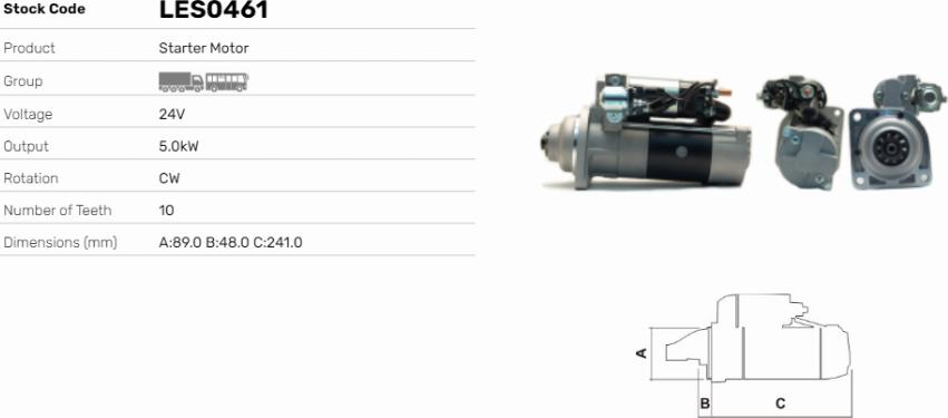 LE Part LES0461 - Starter car-mod.net
