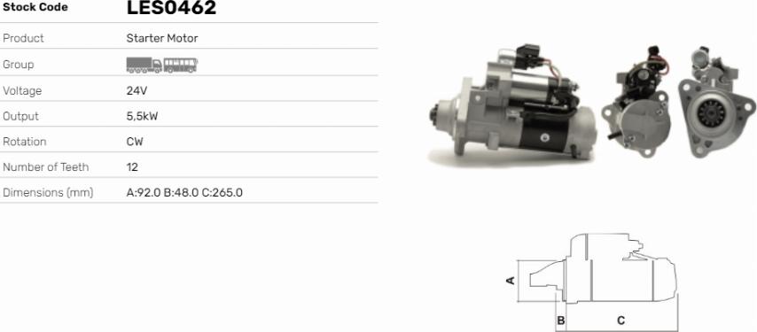 LE Part LES0462 - Starter car-mod.net