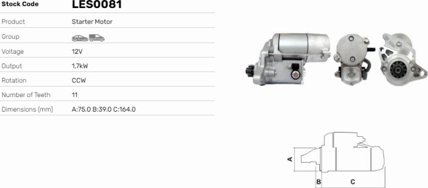 LE Part LES0081 - Starter car-mod.net
