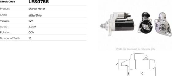 LE Part LES0755 - Starter car-mod.net