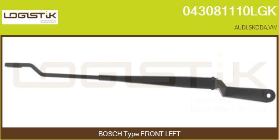 LGK 043081110LGK - Wiper Arm, window cleaning car-mod.net