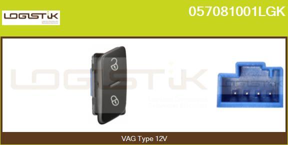LGK 057081001LGK - Door lock switch, button car-mod.net