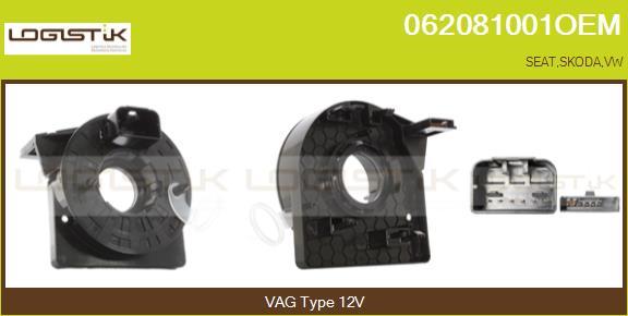 LGK 062081001OEM - Clockspring, airbag car-mod.net