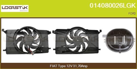 LGK 014080026LGK - Electric Motor, radiator fan car-mod.net