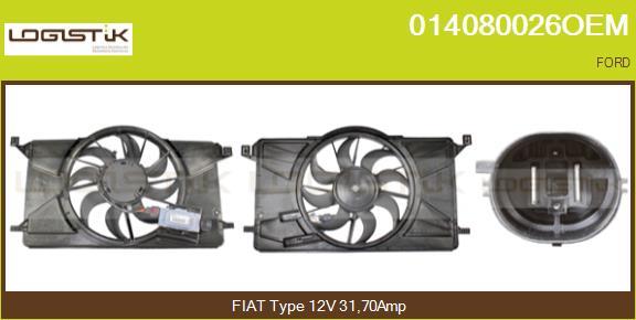 LGK 014080026OEM - Electric Motor, radiator fan car-mod.net