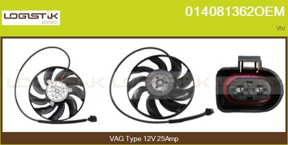 LGK 014081362OEM - Fan, radiator car-mod.net