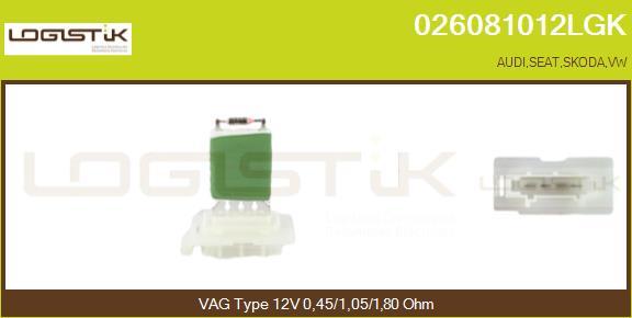 LGK 026081012LGK - Resistor, interior blower car-mod.net