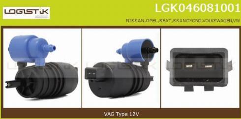 LGK LGK046081001 - Water Pump, window cleaning car-mod.net