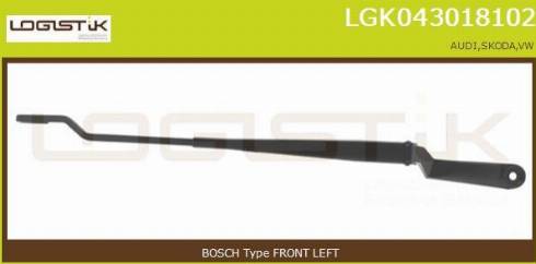 LGK LGK043018102 - Wiper Arm, window cleaning car-mod.net