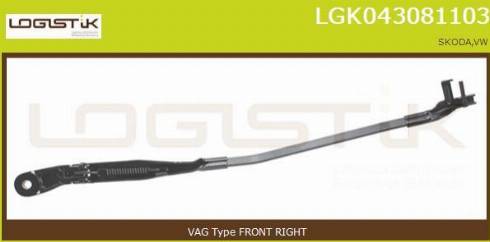 LGK LGK043081103 - Wiper Arm, window cleaning car-mod.net