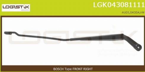 LGK LGK043081111 - Wiper Arm, window cleaning car-mod.net