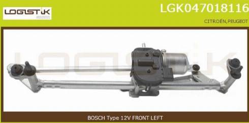 LGK LGK047018116 - Window Wiper System car-mod.net