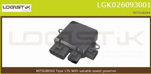 LGK LGK026093001 - Pre-resistor, electro motor radiator fan car-mod.net