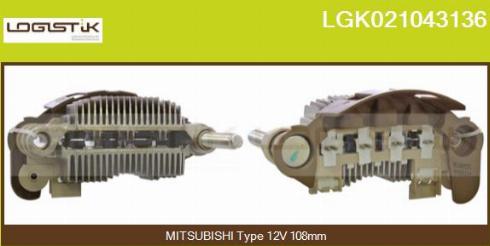 LGK LGK021043136 - Rectifier, alternator car-mod.net