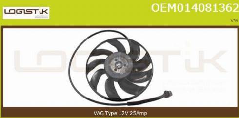 LGK OEM014081362 - Fan, radiator car-mod.net