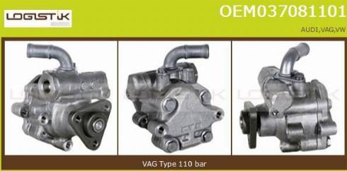 LGK OEM037081101 - Hydraulic Pump, steering system car-mod.net